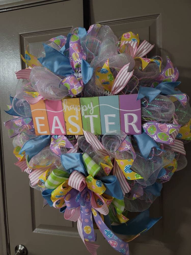 Easter wreath,  Spring wreath,  Everyday wreath, Front door wreath, door decor