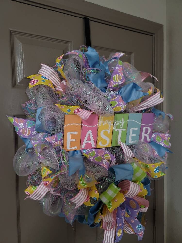 Easter wreath,  Spring wreath,  Everyday wreath, Front door wreath, door decor