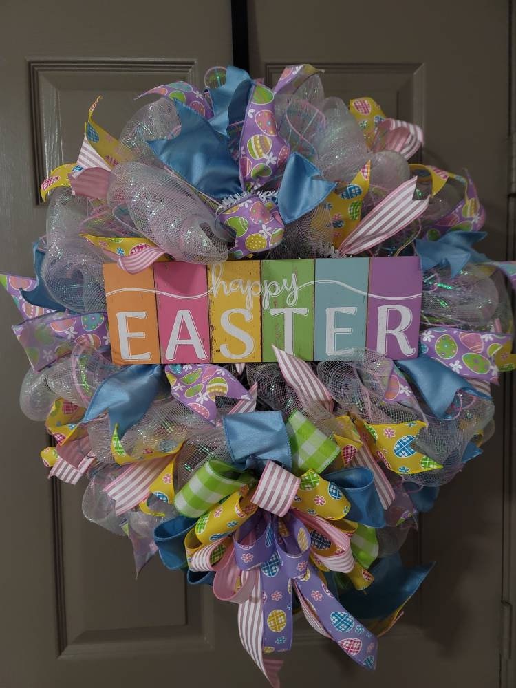 Easter wreath,  Spring wreath,  Everyday wreath, Front door wreath, door decor