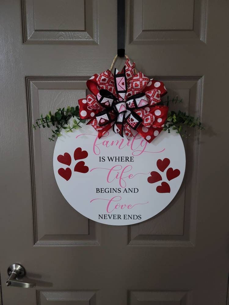 Valentine's or everyday door hanger,  door decor,  Everyday,  door hanger, wood door hanger