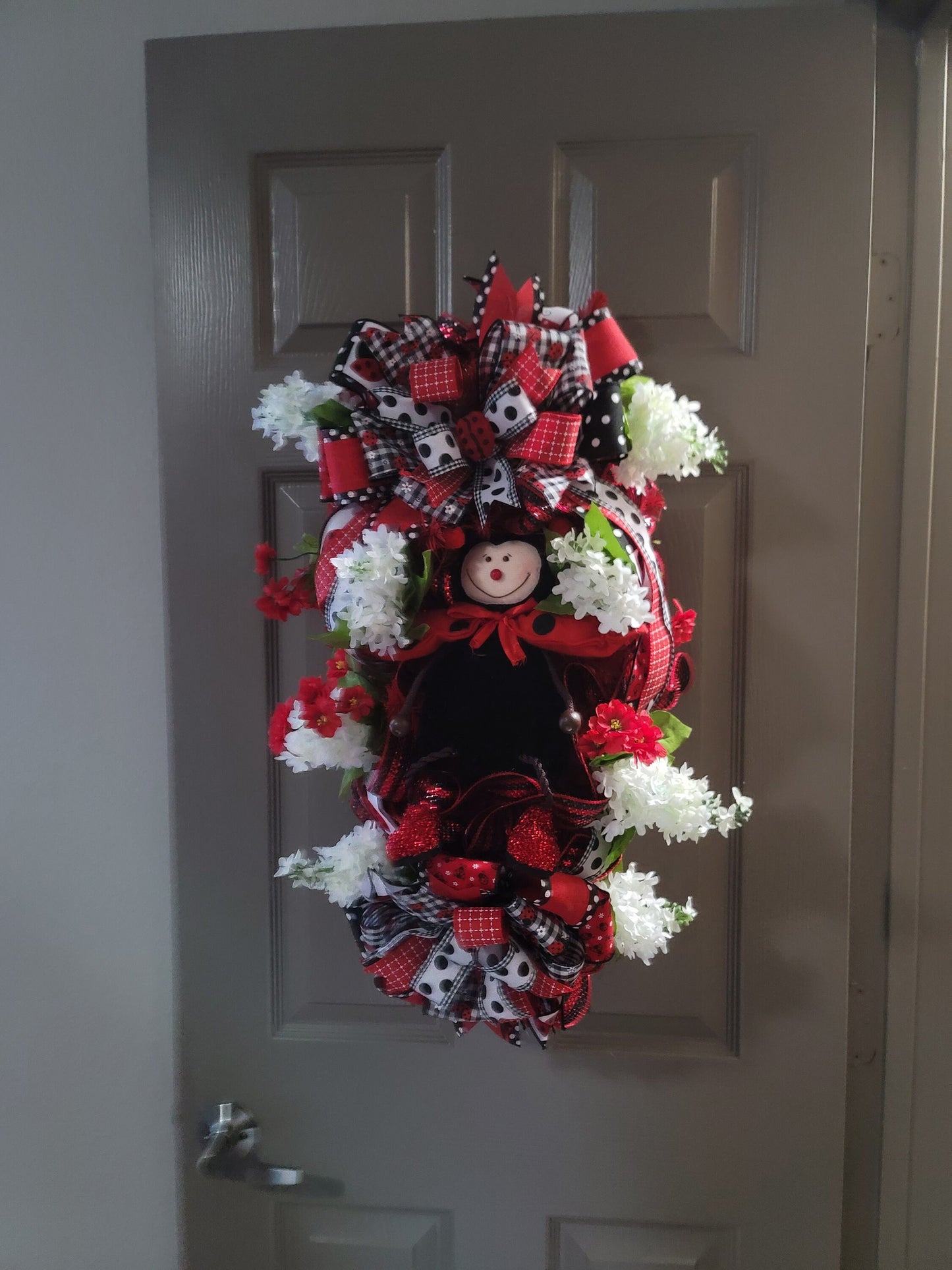 Ladybug swag, Spring, Summer, swag, wreath, seasonal wreath