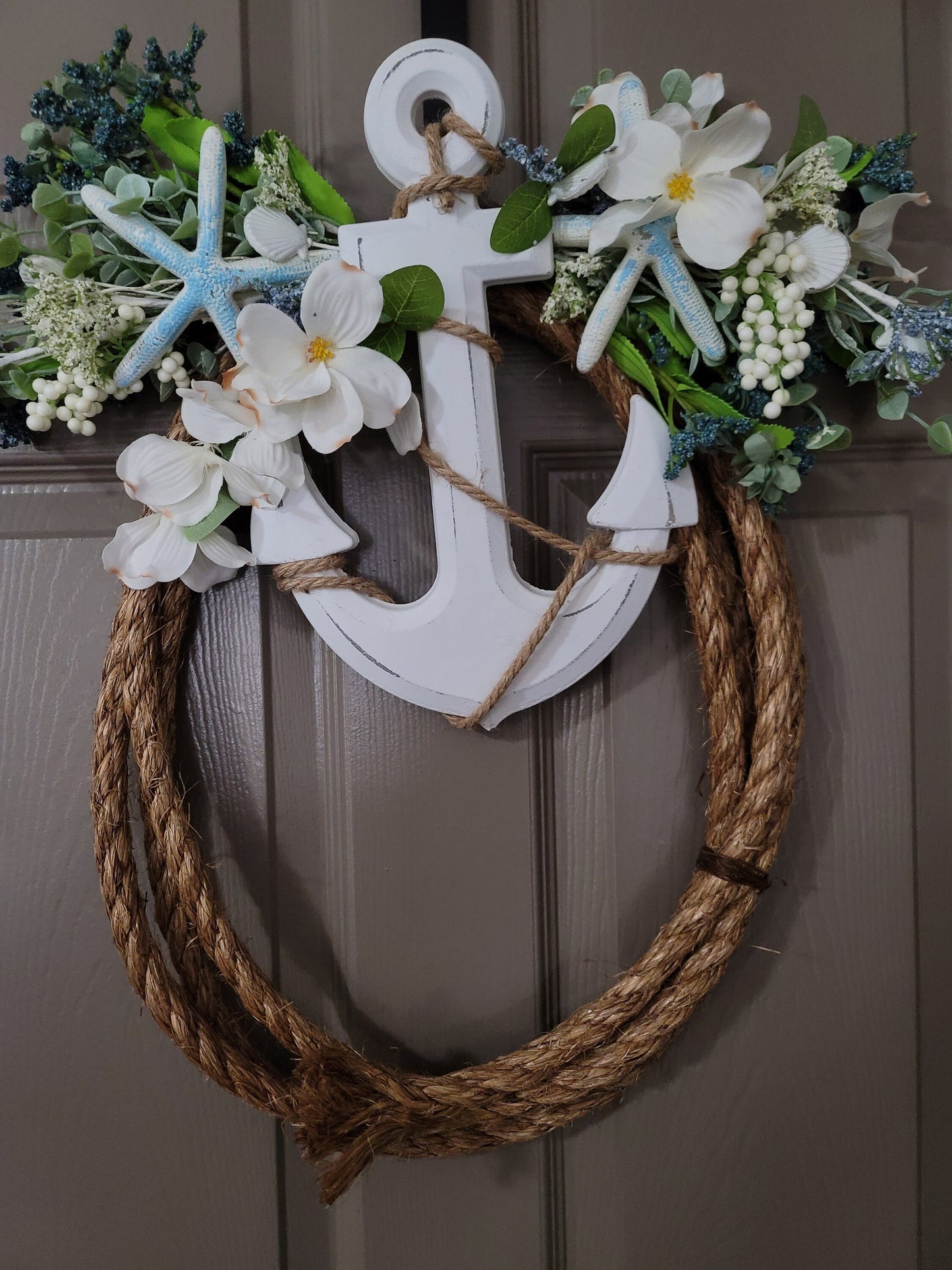 Anchor rope wreath,  beach wreath,  Summer wreath