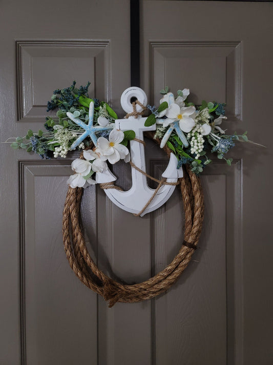 Anchor rope wreath,  beach wreath,  Summer wreath