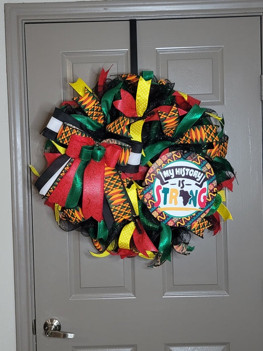 Juneteenth,  Black history Month,  black,  red,  green wreath,